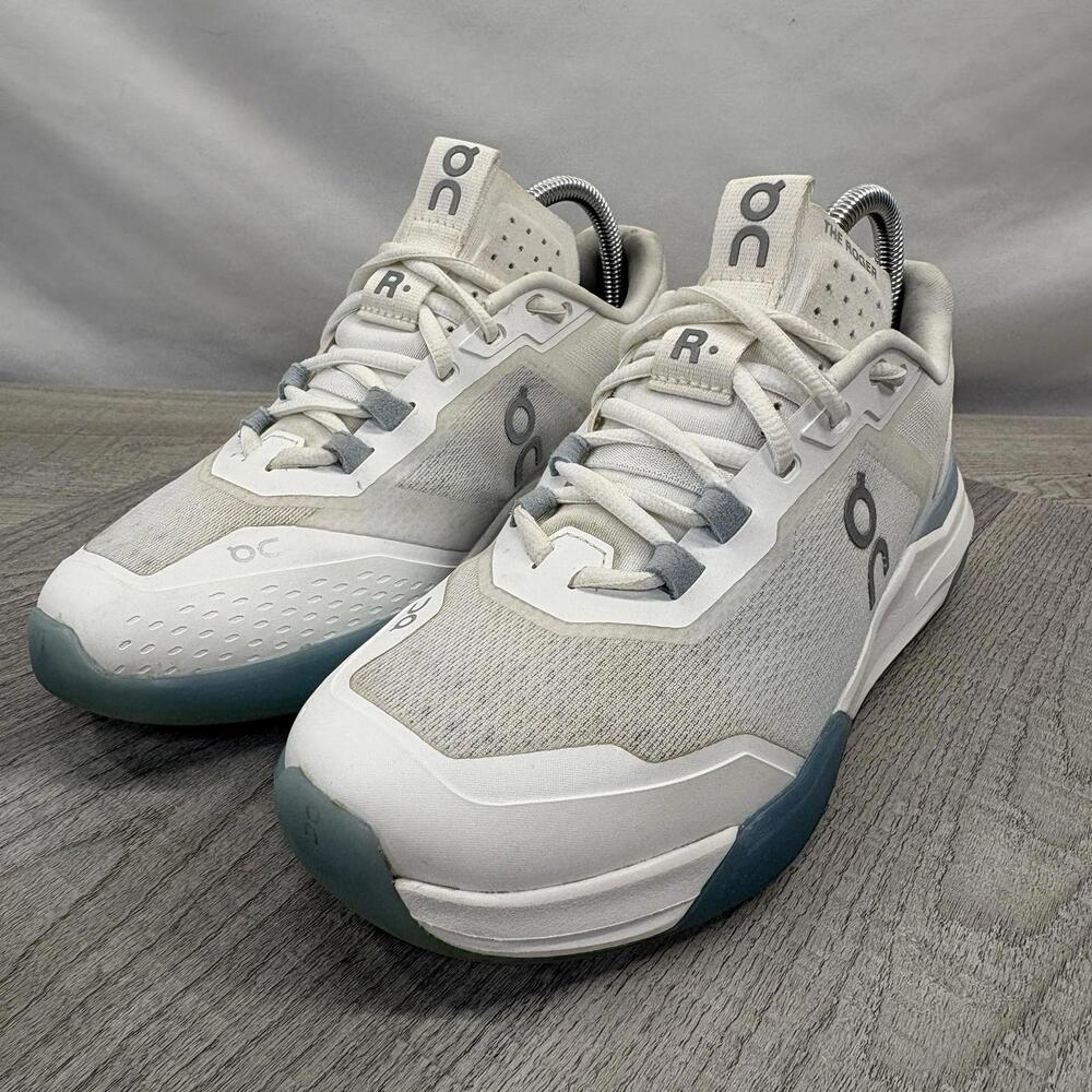 Women’s On The Roger Pro 8.5 White Undyed Federer Tennis Pickleball Shoes - Picture 2 of 16